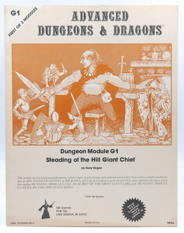 Dungeons and Dragons Advanced Dungeon Module 1 (Steading of the Hill Giant Chief, First Of 3 Modules), by E. Gary Gygax  