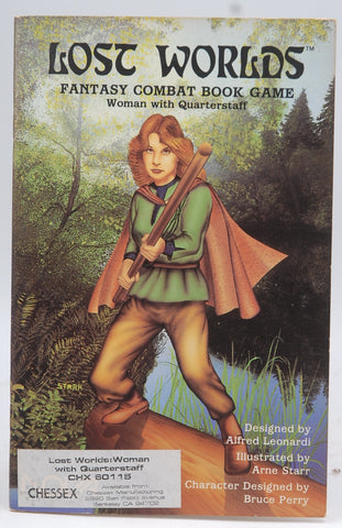 Lost Worlds Fantasy Combat Book Game: Woman With Quarterstaff, by Alfred Leonardi; Illustrator-Arne Starr  