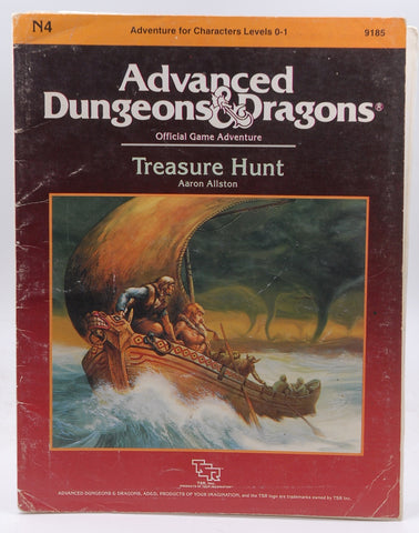 AD&D N4 Treasure Hunt TSR lvl 0-1 VG+, by Aaron Allston  