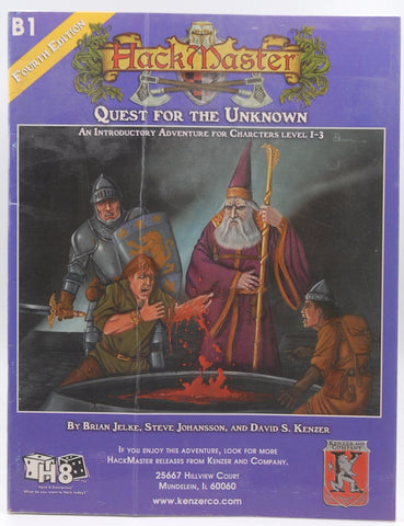 Hackmaster B1 Quest for the Unknown Fair, by Brian Jelke, et al  