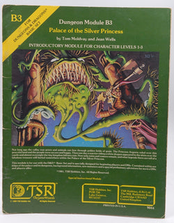 Palace of the Silver Princess (AD&D Fantasy Roleplaying, Module B3), by Jean Wells, Moldvay, Tom  