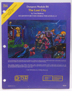 The Lost City (Dungeons and Dragons Module B4), by Moldvay, Tom  