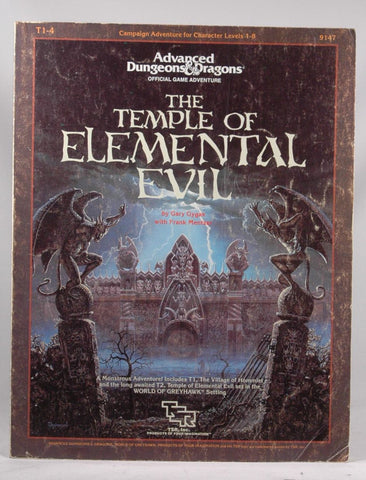 AD&D The Temple of Elemental Evil 1st Printing TSR lvl 1-8, by Gary Gygax, Frank Mentzer  