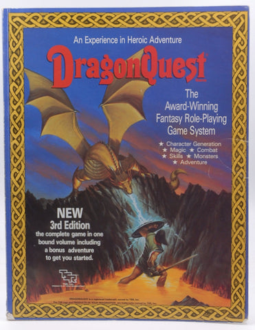 DragonQuest Fantasy Role-Playing Game System New 3rd Edition - The Complete Game in One Bound Volume Including a Bonus Adventure to Get You Started, by Gerald C. Klug  