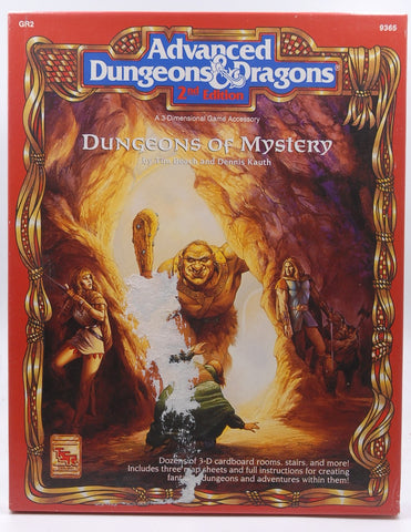 Dungeons of Mystery (AD&D 2nd Ed Fantasy Roleplaying, 3-D Components + Dungeon Mats, GR2, 9365), by Kauth, Dennis, Beach, Tim  