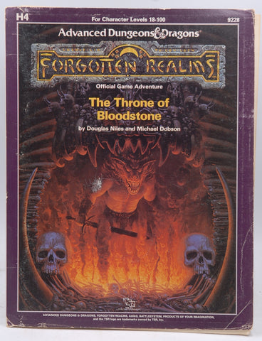 The Throne of Bloodstone (Advanced Dungeons & Dragons: Forgotten Realms Adventure, No. H4), by Dobson, Michael, Niles, Douglas  