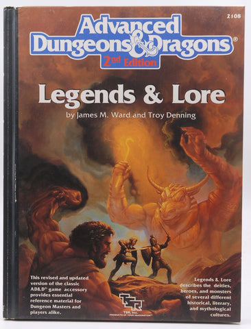 Advanced Dungeons and Dragons 2nd Edition Legend and Lore (2end), by   