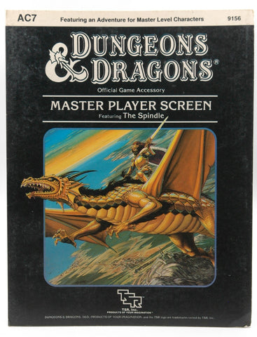 Master Player Screen: Featuring the Spindle/Ac7 (Dungeons and Dragons, Master Level Characters) (1986-05-03), by   