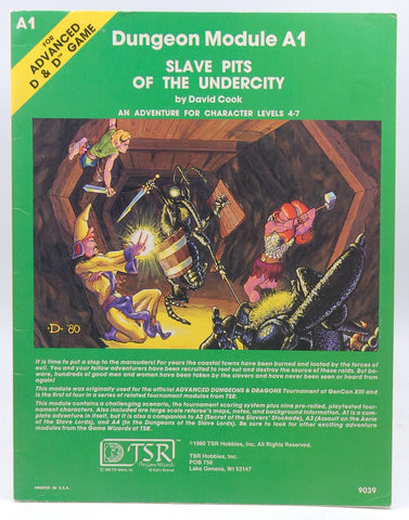 AD&D A1 Slave Pits of the Undercity VG+, by David Cook  