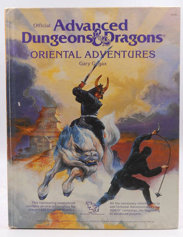 Oriental Adventures: The Rulebook for AD&D Game Adventures in the Mystical World of the Orient (Official Advanced Dungeons & Dragons), by Marcela-Froikeval, Francois, Cook, David, Gygax, Gary  