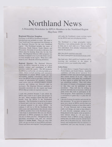 Northland News RPGA D&D Newsletter #1 May/June 1999, by Various  