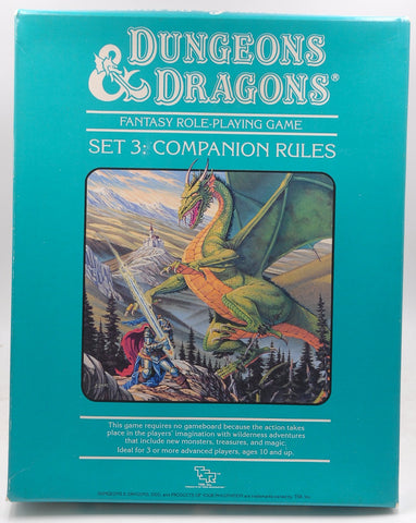 D&D Set 3: Companion Rules w/Splits, by Gary Gygax, Dave Arneson, Frank Mentzer  