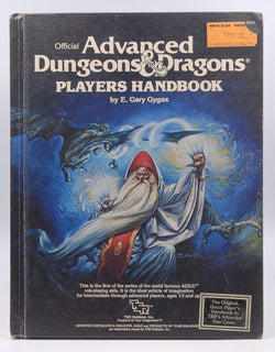 Advanced Dungeons & Dragons, Players Handbook: Special Reference Work, by Gary Gygax  1