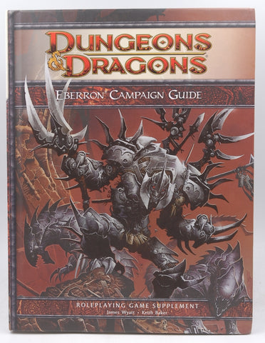 D&D 4e Eberron Campaign Guide w/Map, by James Wyatt, Keith Baker  