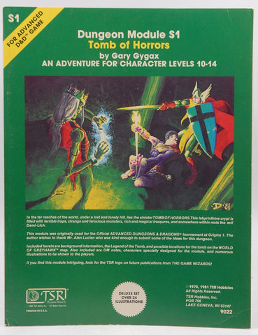 Tomb of Horrors (Advanced Dungeons & Dragons Module S1), by Gary Gygax  