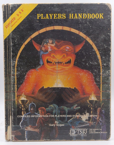 AD&D Players Handbook Original Idol Statue Cover Fair, by Gary Gygax  