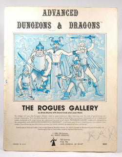 AD&DThe Rogues Gallery TSR 1980, by Brian Blume, Dave Cook, Jean Wells  