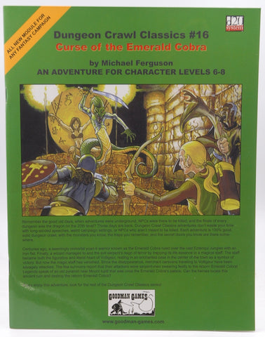 Dungeon Crawl Classics #16: Curse of the Emerald Cobra, by Ferguson, Michael  