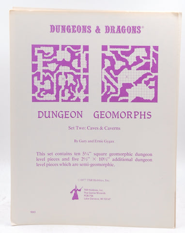 Dungeons & Dragons Dungeon Geomorphs Set Two, by Gary and Ernie Gygax  