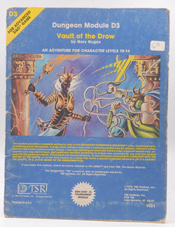 Dungeon Module D3 - Vault of the Drow (Adv. Dungeons & Dragons, D3), by Gary Gygax  