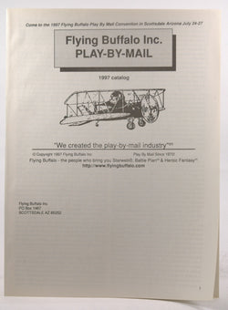 Flying Buffalo Play-By-Mail 1997 Catalog, by   