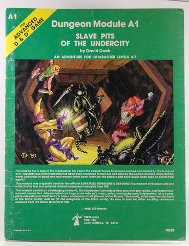 Slave Pits of the Undercity (Advanced Dungeons & Dragons module A1), by Cook, David  