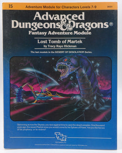 AD&D I5 Lost Tomb of Martek VG+, by Tracy Hickman  