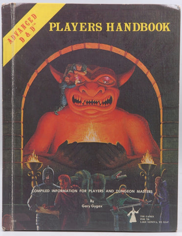 AD&D 1e Player's Handbook Original Cover VG+, by Gary Gygax  